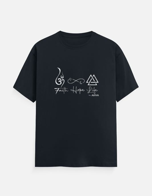 Arya Men's Ekaant: Faith, Hope & Life T shirt - Arya