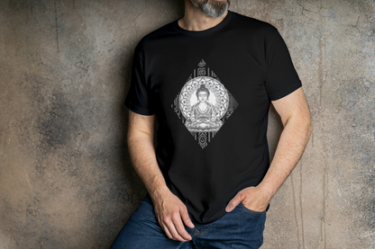 Arya Buddha Vision: The Enlightened Gaze Unisex Oversize Tshirt - Arya