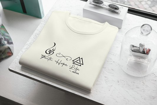 Arya Men's Ekaant: Faith, Hope & Life T shirt - Arya